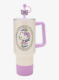 Sanrio Hello Kitty Lavender Bow Straw Tumbler with Handle - BoxLunch Exclusive