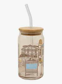 Gilmore Girls Stars Hollow Glass Cup with Straw - BoxLunch Exclusive