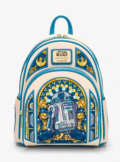 Loungefly Star Wars R2-D2 Stained Glass Portrait Mini Backpack - BoxLunch Exclusive