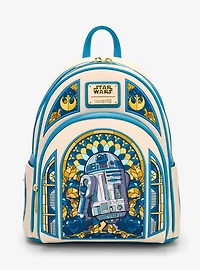 Loungefly Star Wars R2-D2 Stained Glass Portrait Mini Backpack - BoxLunch Exclusive