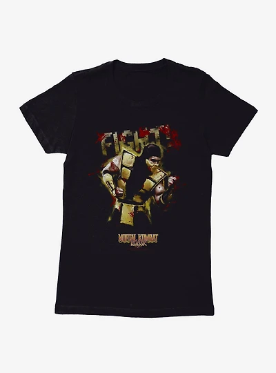 Mortal Kombat Klassic Scorpion Fight Womens T-Shirt