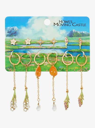 Studio Ghibli® Howl's Moving Castle Floral Calcifer Earring Set - BoxLunch Exclusive