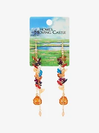 Studio Ghibli® Howl's Moving Castle Floral Calcifer Beaded Hook Earrings - BoxLunch Exclusive