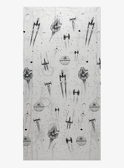 Star Wars Ships Allover Print Shower Curtain