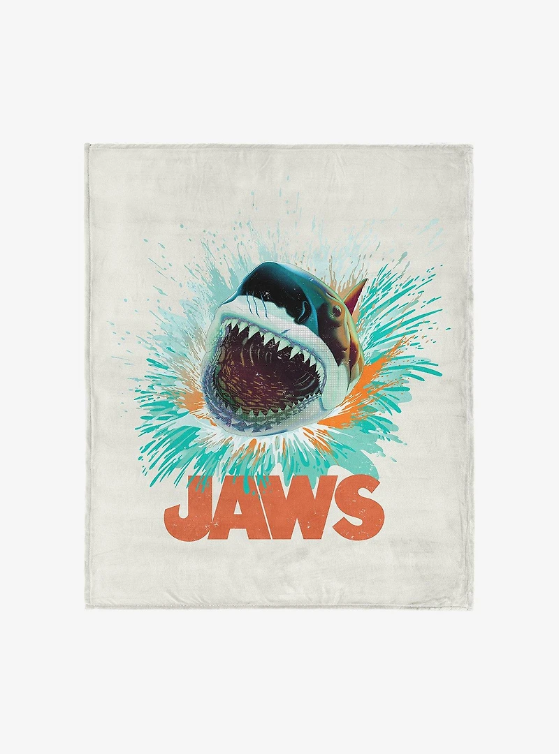 Jaws Shark Splash 60x80" Silk Touch Throw Blanket