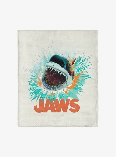 Jaws Shark Splash 60x80" Silk Touch Throw Blanket
