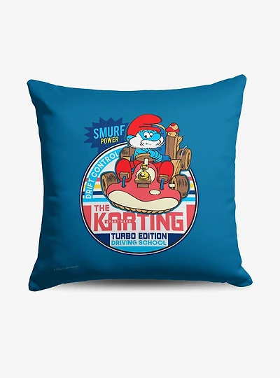The Smurfs Turbo Edition Throw Pillow