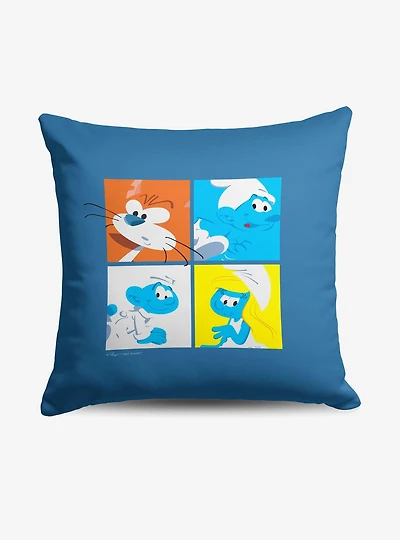 The Smurfs Smurf Squad Throw Pillow