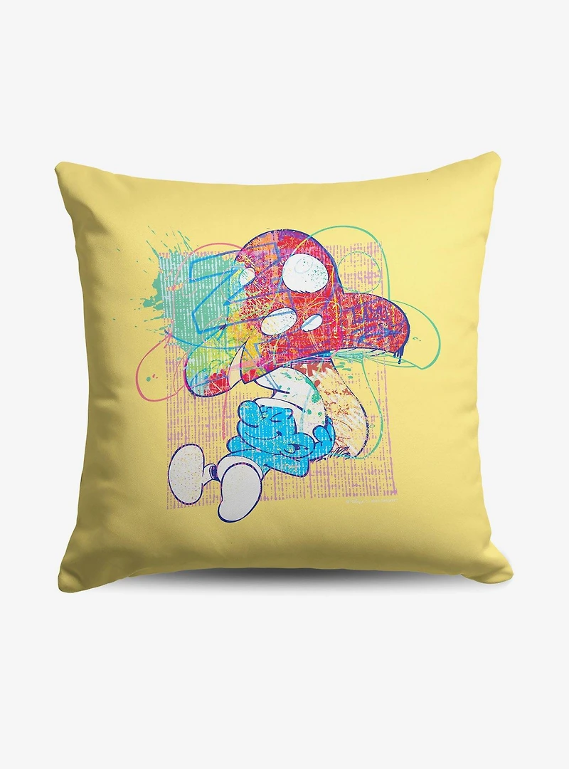 The Smurfs Chillaxing Throw Pillow