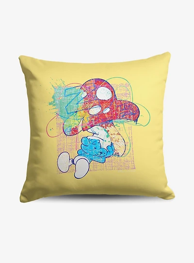 The Smurfs Chillaxing Throw Pillow