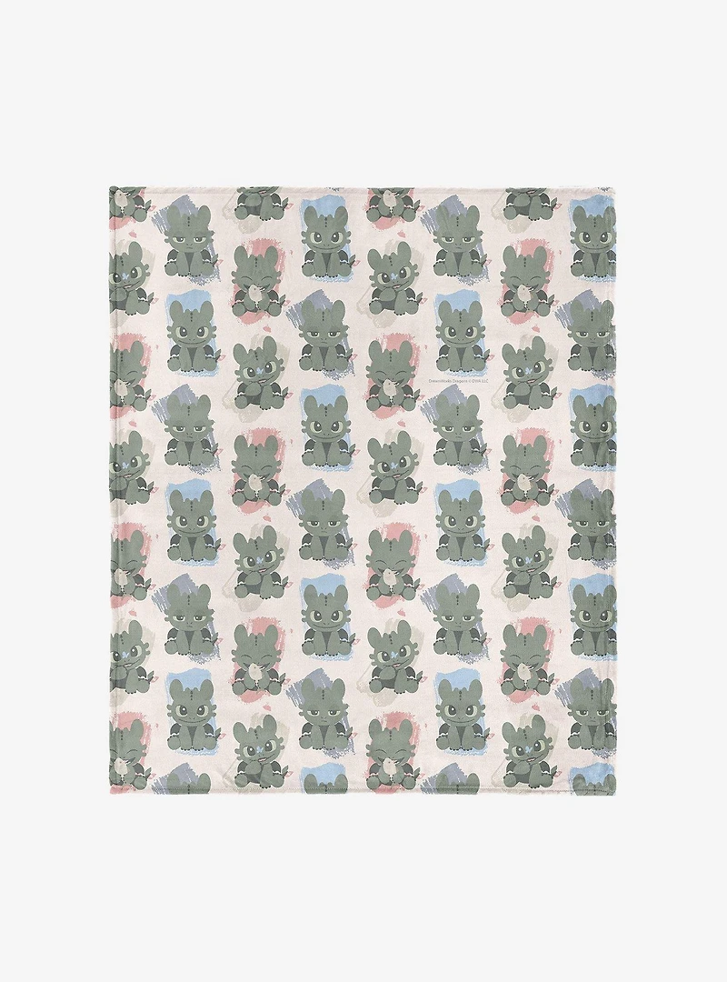 How to Train Your Dragon Many Emotions 40x50" Silk Touch Throw Blanket