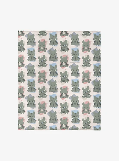 How to Train Your Dragon Many Emotions 40x50" Silk Touch Throw Blanket