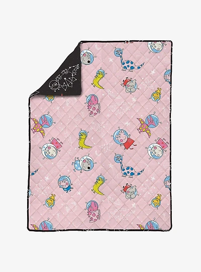 Peppa Pig Dino Stars Quilted Throw Blanket