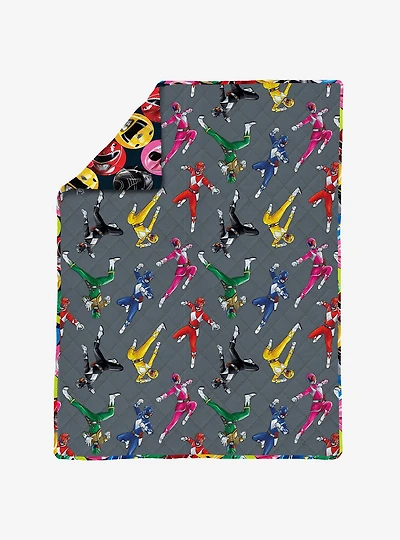 Mighty Morphin Power Rangers Go Twin Quilted Blanket