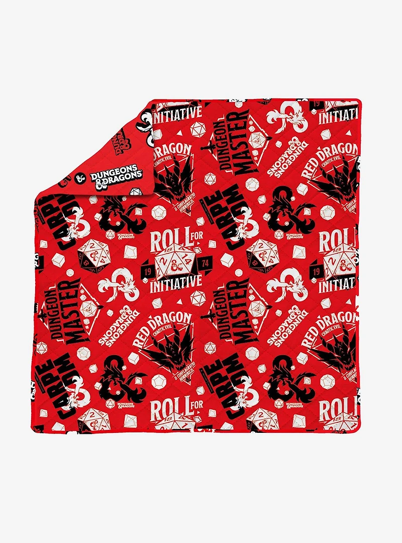 Dungeons & Dragons Roll For Initiative Full/Queen Quilted Blanket