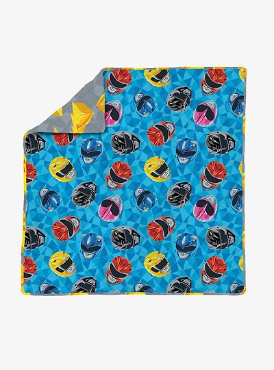 Mighty Morphin Power Rangers Geo Power Full/Queen Quilted Blanket