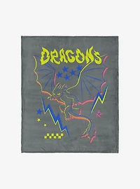 How to Train Your Dragon Neon Dragon 50x60" Silk Touch Throw Blanket