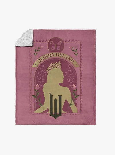 Wicked Glinda Upland Silk Touch Sherpa Throw Blanket