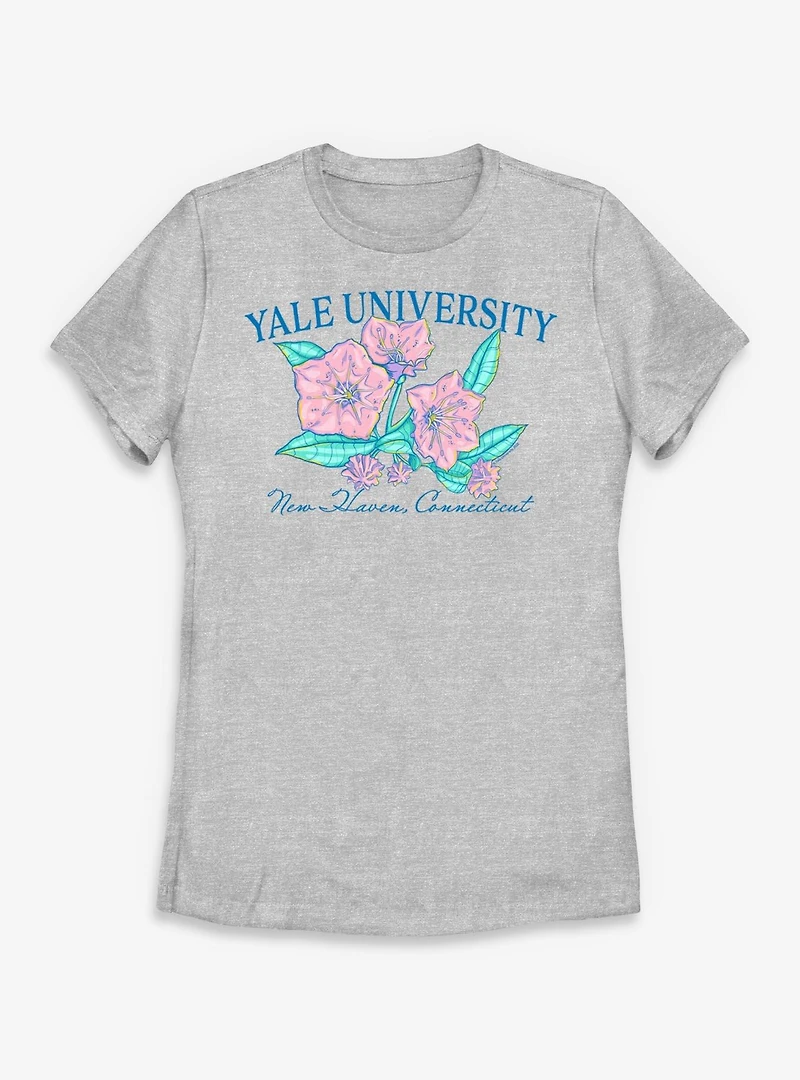 Yale University Floral New Haven CT Womens T-Shirt
