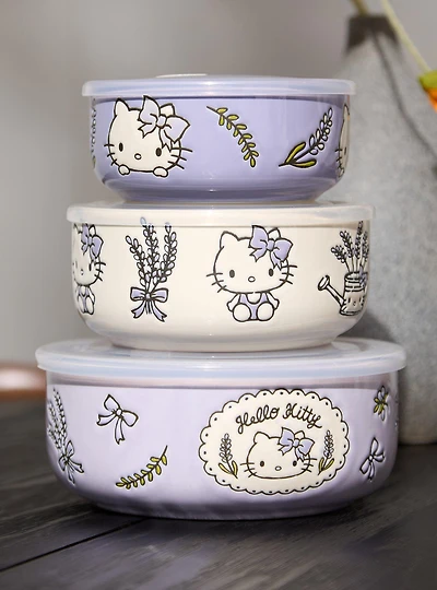 Sanrio Hello Kitty Lavender Bowl & Lid Set - BoxLunch Exclusive