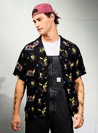 Disney A Goofy Movie Powerline Allover Print Woven Button-Up — BoxLunch Exclusive