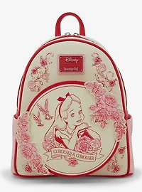 Loungefly Disney Alice in Wonderland Tonal Alice Floral Mini Backpack - BoxLunch Exclusive