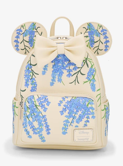 Loungefly Disney Minnie Mouse Blue Floral Mini Backpack — BoxLunch Exclusive