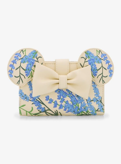 Loungefly Disney Minnie Mouse Blue Floral Wallet — BoxLunch Exclusive
