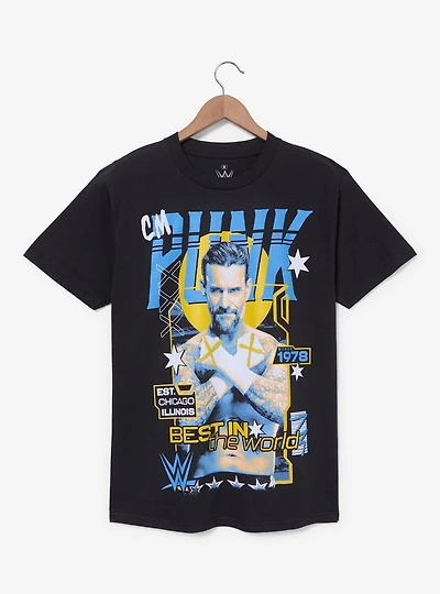 WWE CM Punk Portrait T-Shirt - BoxLunch Exclusive