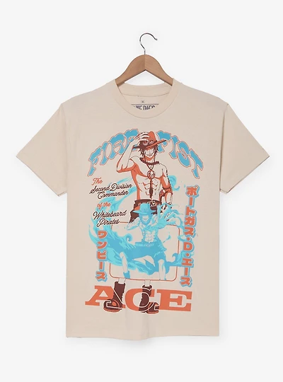 One Piece Portgas D. Ace Fire Fist Tonal T-Shirt - BoxLunch Exclusive