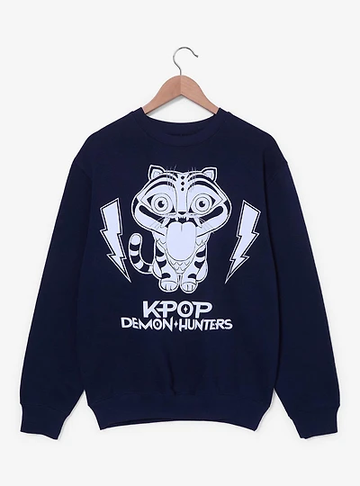 KPop Demon Hunters Derpy Tiger Women's Crewneck - BoxLunch Exclusive