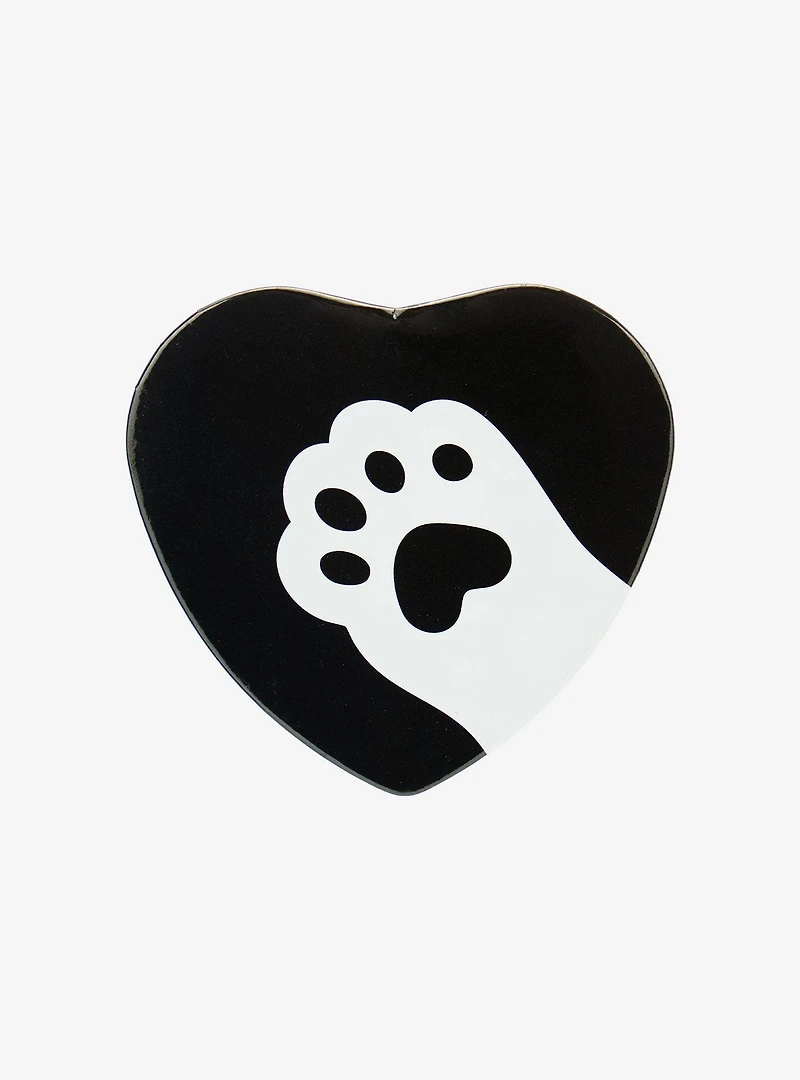 Cat Paw Heart Button Pin