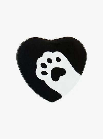 Cat Paw Heart Button Pin