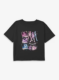 KPop Demon Hunters Huntrix Instant Picture Collage Youth Girls Boxy Crop T-Shirt