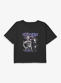 KPop Demon Hunters Huntrix Zoey Stars Collage Youth Girls Boxy Crop T-Shirt