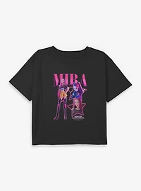 KPop Demon Hunters Mira Star Collage Youth Girls Boxy Crop T-Shirt
