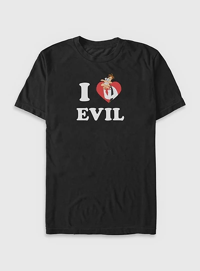 Disney Phineas and Ferb Heart Evil Big & Tall T-Shirt