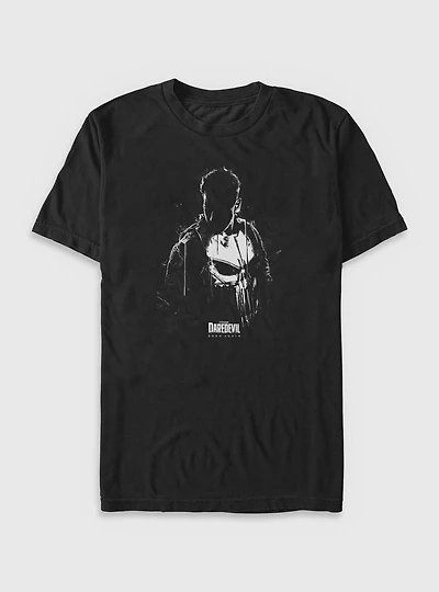 Marvel Daredevil: Born Again The Punisher Silhouette Big & Tall T-Shirt