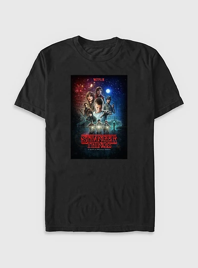 Stranger Things Classic Illustrated Poster Big & Tall T-Shirt