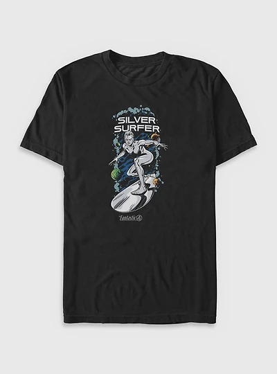 Marvel The Fantastic Four: First Steps Silver Surfer Cosmic Big & Tall T-Shirt