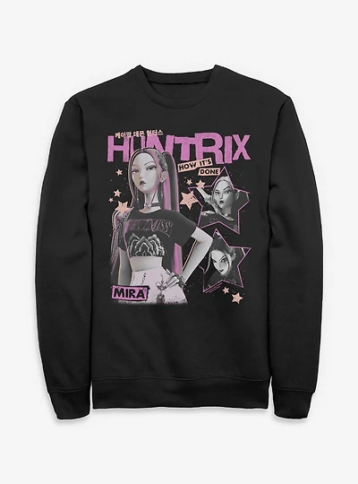 KPop Demon Hunters Huntrix Mira Stars Collage Sweatshirt