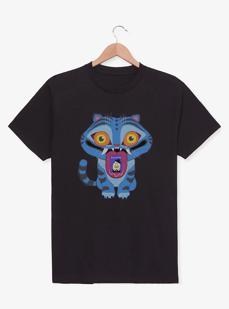 KPop Demon Hunters Chibi Derpy Tiger Save The Date Message T-Shirt