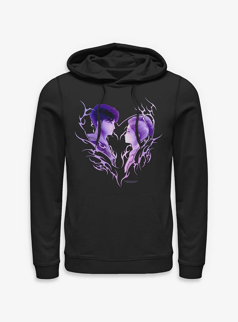 KPop Demon Hunters Jinu & Rumi Cyber Heart Hoodie