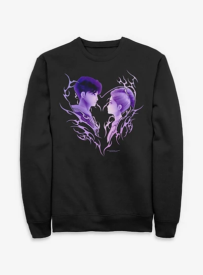 KPop Demon Hunters Jinu & Rumi Cyber Heart Sweatshirt