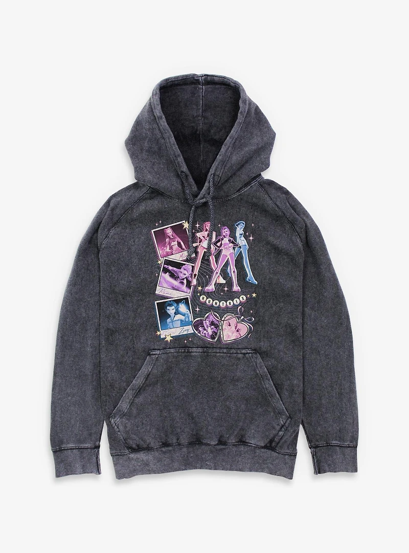 KPop Demon Hunters Huntrix Instant Picture Collage Mineral Wash Hoodie