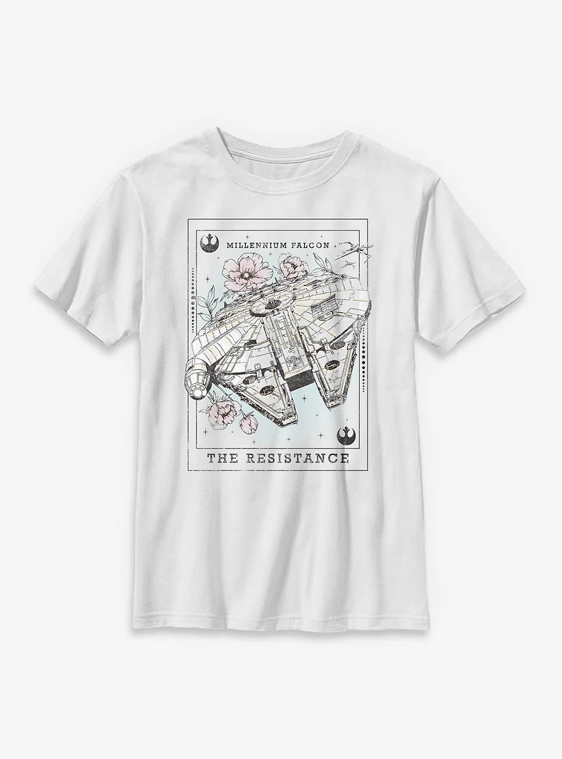 Star Wars Millennium Falcon The Resistance Tarot Youth T-Shirt