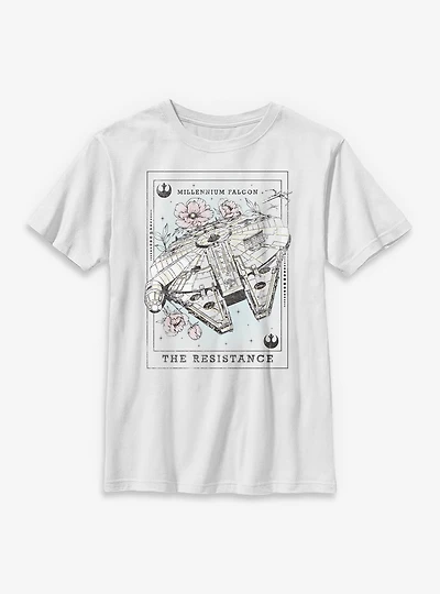 Star Wars Millennium Falcon The Resistance Tarot Youth T-Shirt