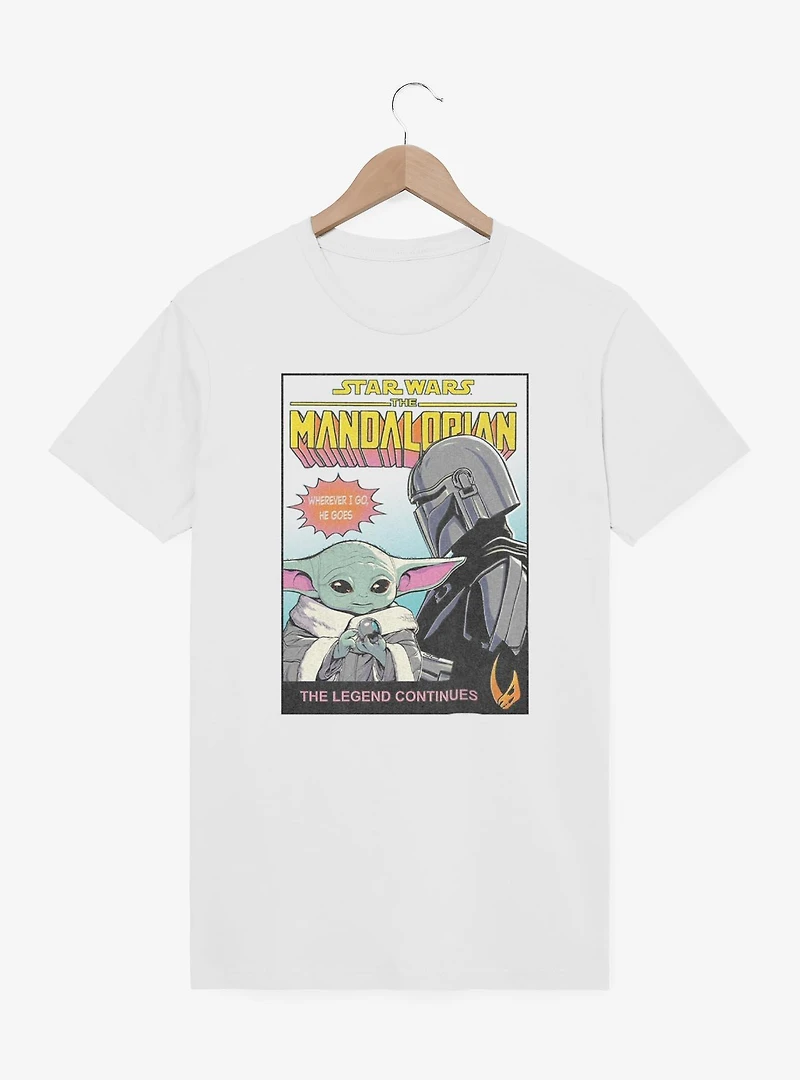 Star Wars The Mandalorian Legend Continues Comic Style Cover T-Shirt