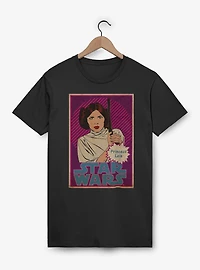 Star Wars Princess Leia Fight Ready Card T-Shirt