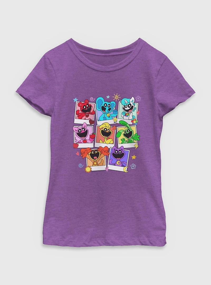 Poppy Playtime Polaroid Smiling Critters Youth Girls T-Shirt